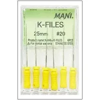 K-File 25 мм. розмір 20, упаковка 6 шт.Mani